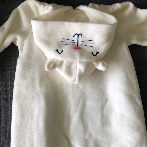 GAP Pajama Onesie with Cat Hoodie (18-24 M) - Picture 5 of 7